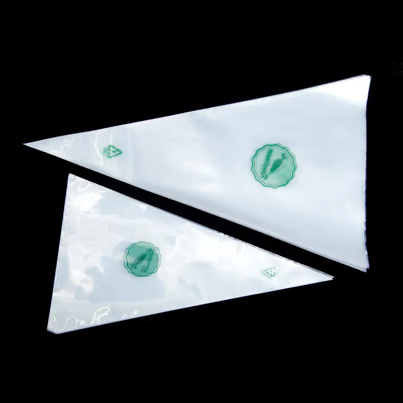 Triangle cone shape disposable clear pastry bags